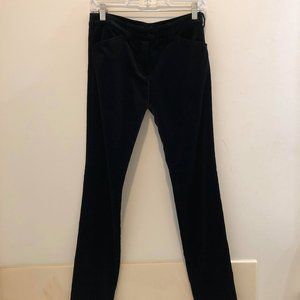 Balenciaga Black Velvet Straight Leg Pants